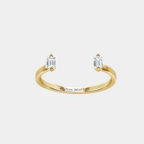 DELFINA DELETTREZ – Anello Dots Baguette