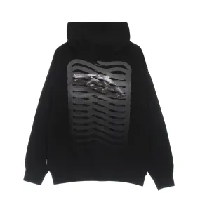 Felpa Leggera Cappuccio Uomo Wise Ribs Icon Hoodie Black