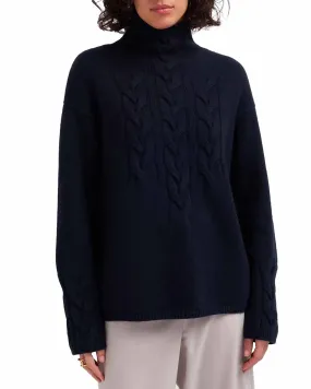 Maglione Kristin lana cashmere blu