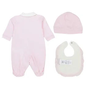 Set Tutina Rosa E Bianca Neonata